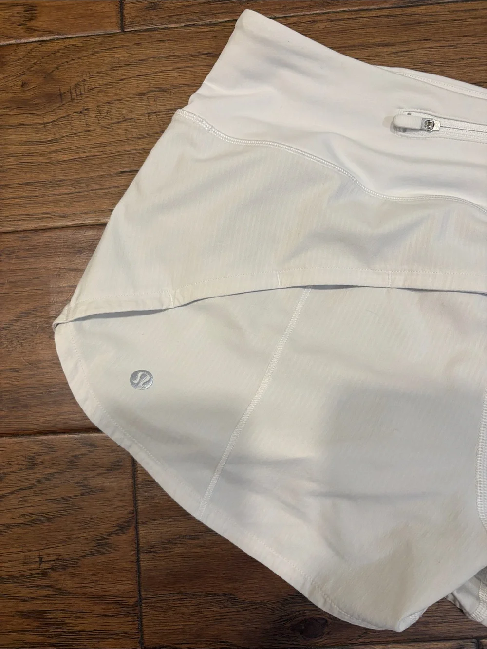 lululemon athletica White Women's Athletic Shorts with Zip Pocket